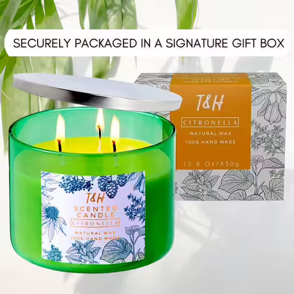 T&H Citronella Candles For Outdoor And Indoor