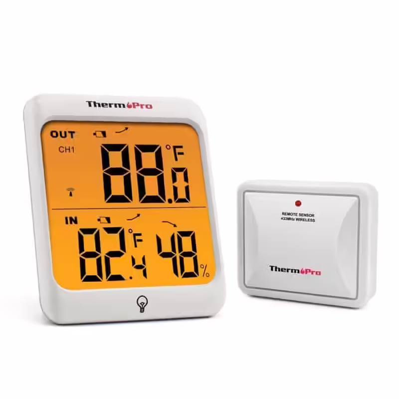 ThermoPro TP63 Digital Wireless Hygrometer Indoor-Outdoor Thermometer