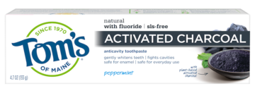 Tom's of Maine Fluoride-Free Activated Charcoal Whitening Toothpaste