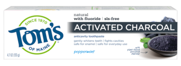 Tom's of Maine Fluoride-Free Activated Charcoal Whitening Toothpaste