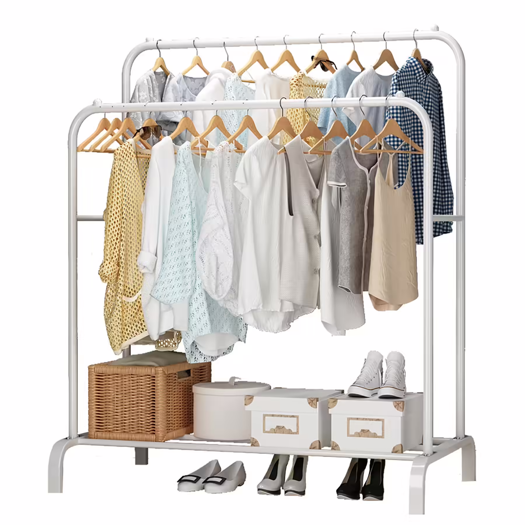UDEAR Double Pole Garment Rack