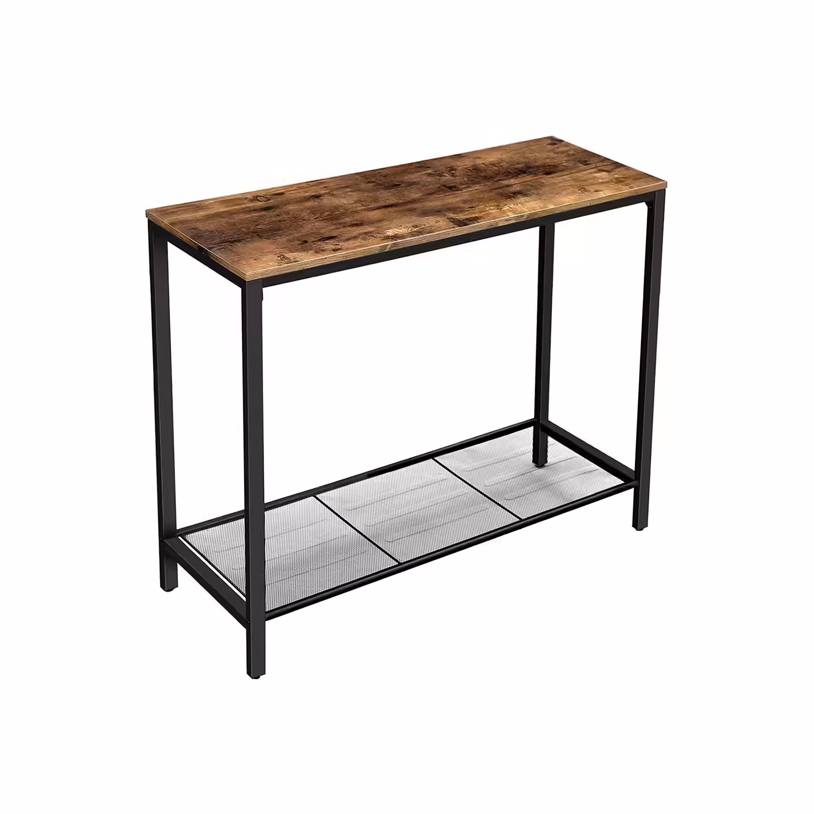 VASAGLE Console Table, Sofa Table, Entryway Table with Metal Mesh Shelf
