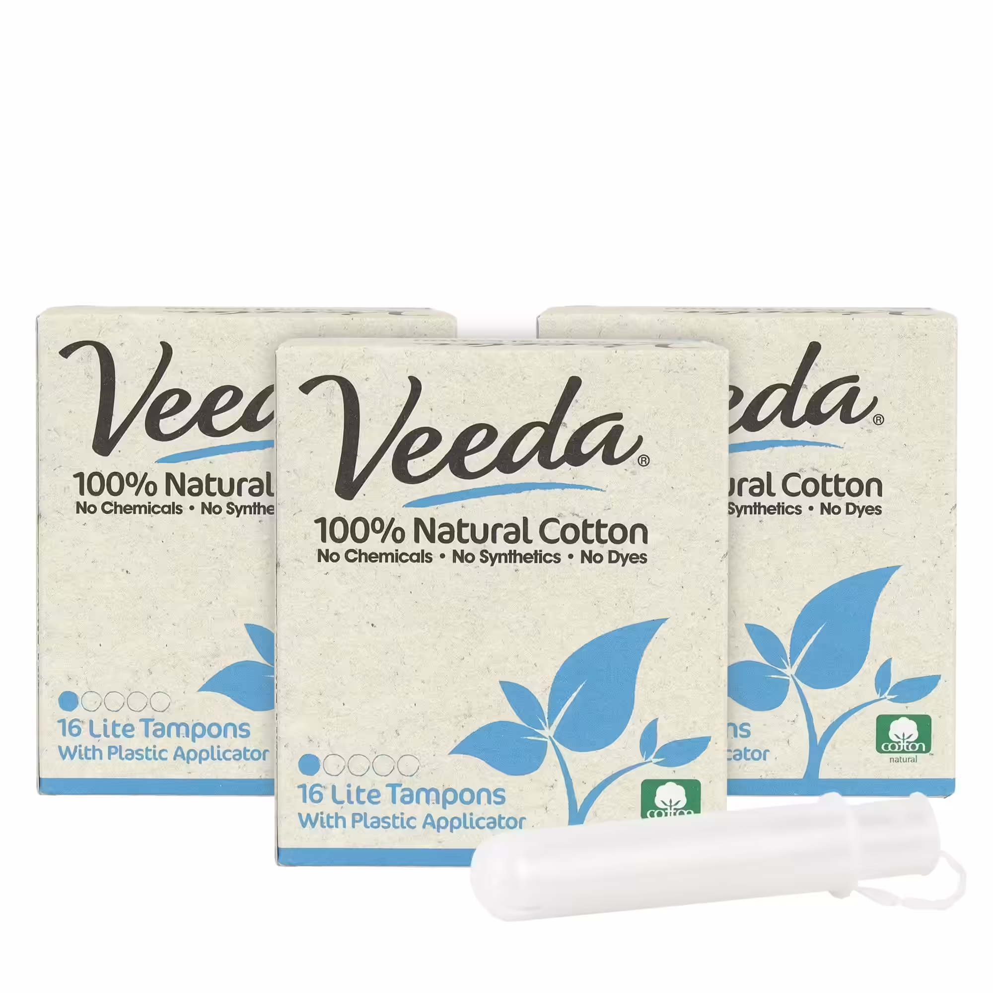 Veeda 100% Natural Cotton Tampons