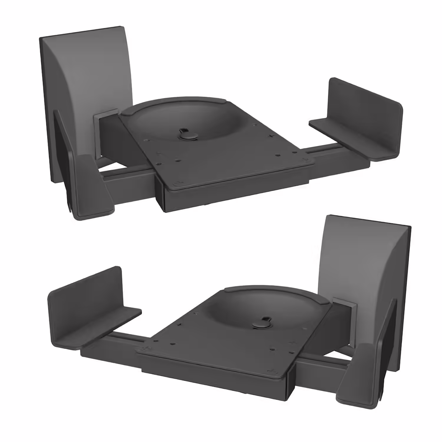 VonHaus Black Universal Wall Mount Speaker Brackets
