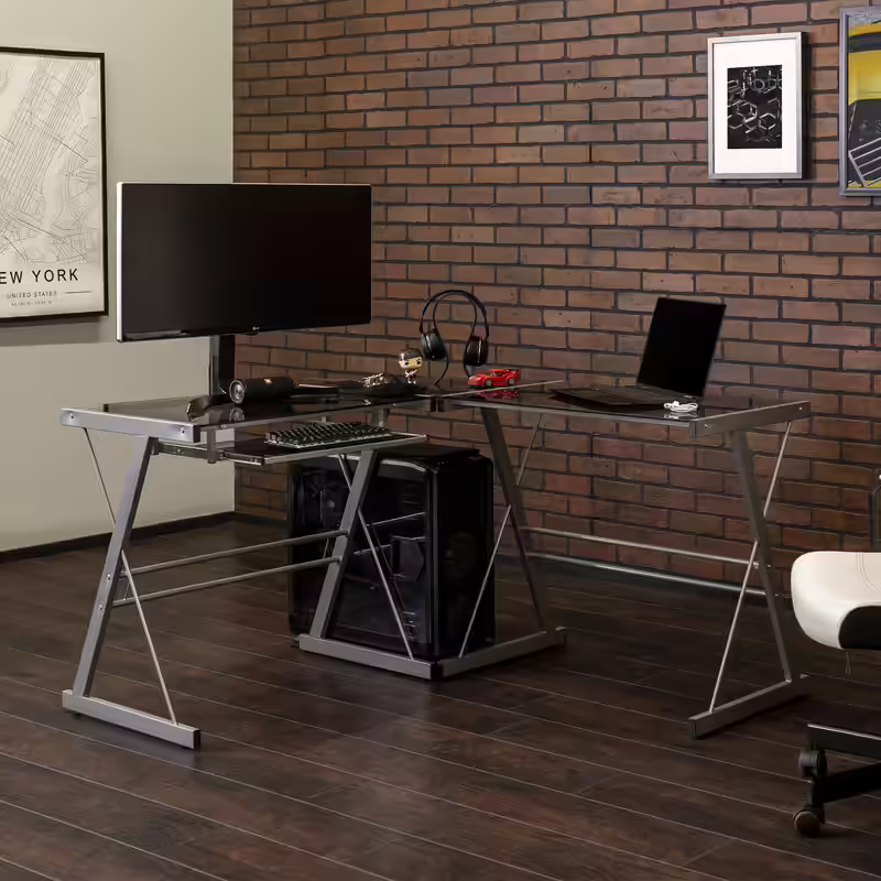 Walker Edison L-Shaped Modern Corner Desk