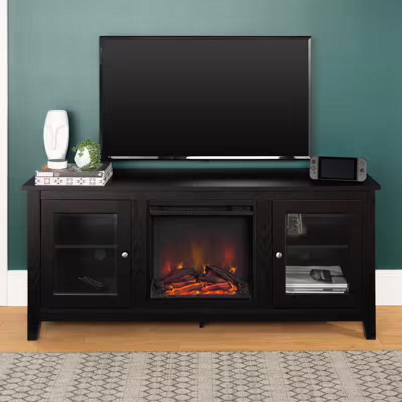 Walker Edison Wren Classic 4 Cubby Fireplace TV Stand
