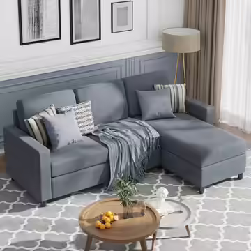 Walsunny Convertible Sectional Sofa Couch