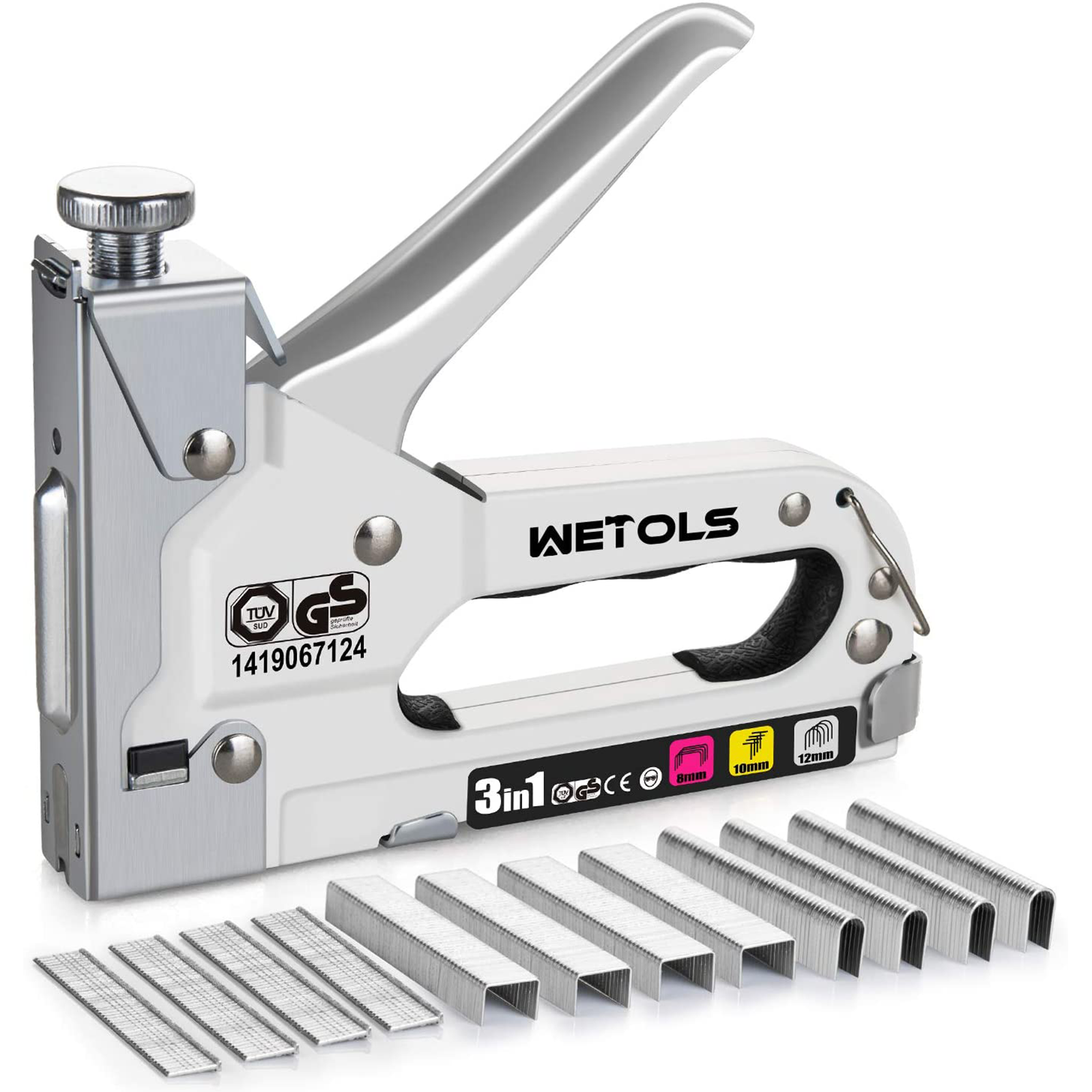 Wetols 3-In-1 Manual Nail Staple Gun