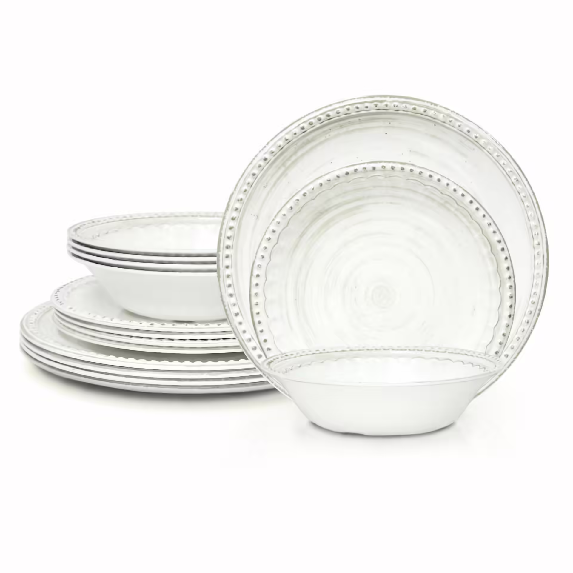 Zak Designs French Country House Melamine 12 Piece Dinnerware Set